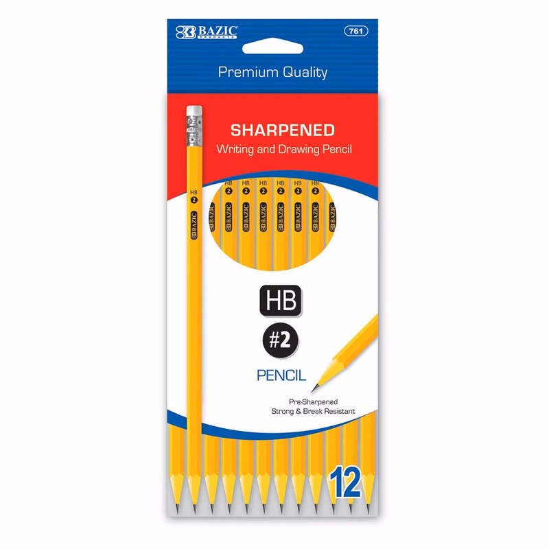 #2 Pencils - Yellow Pre-sharpened 12 Pack