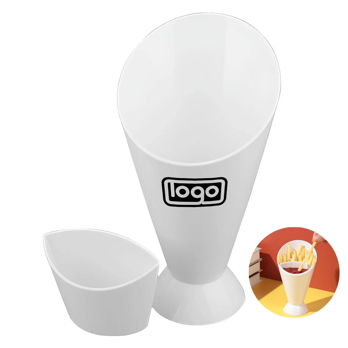French Fries Plastic Angled Cup 1