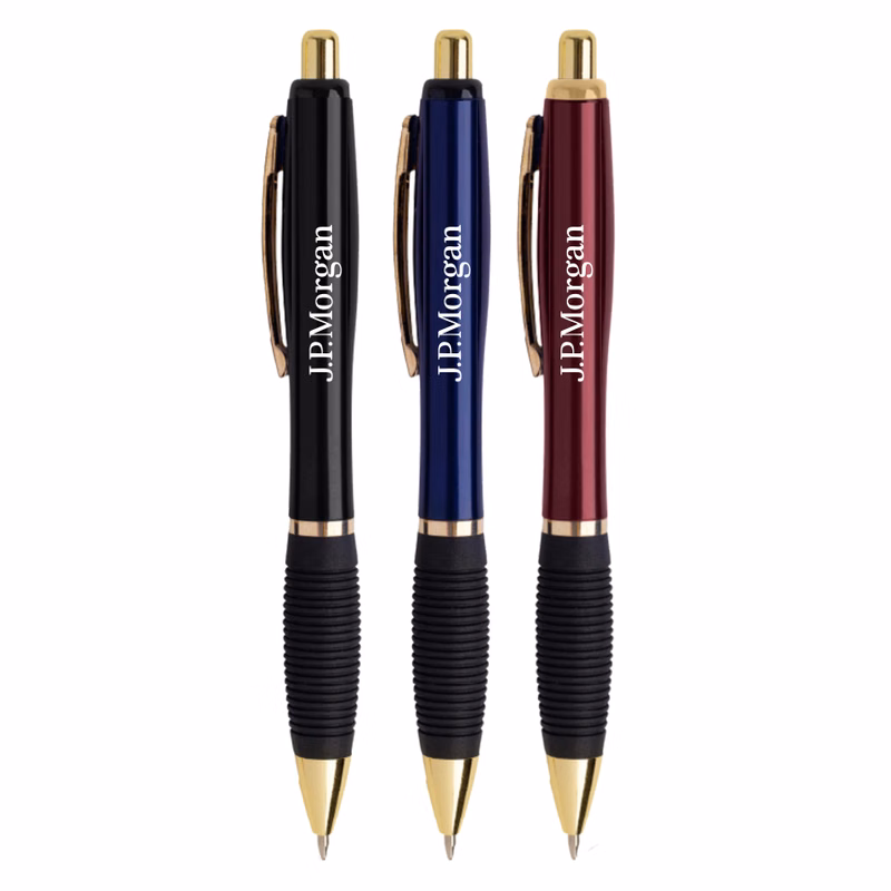 Union Printed - Gold Contour Grip Click Pen