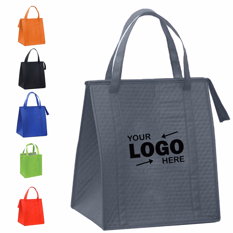 Assorted Colors Insulated Thermal Lunch Tote Bag