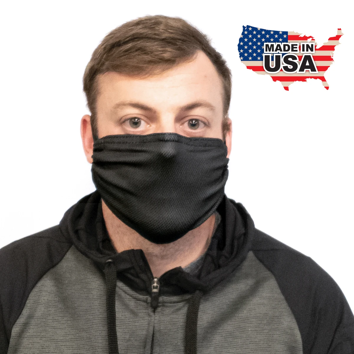 Black Microfiber Face Mask 1