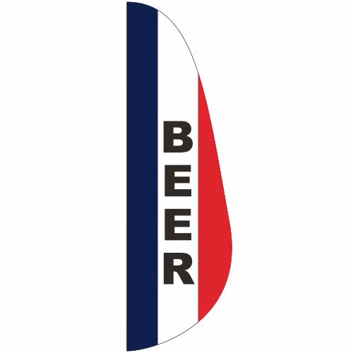 "BEER" 3' x 10' Message Feather Flag