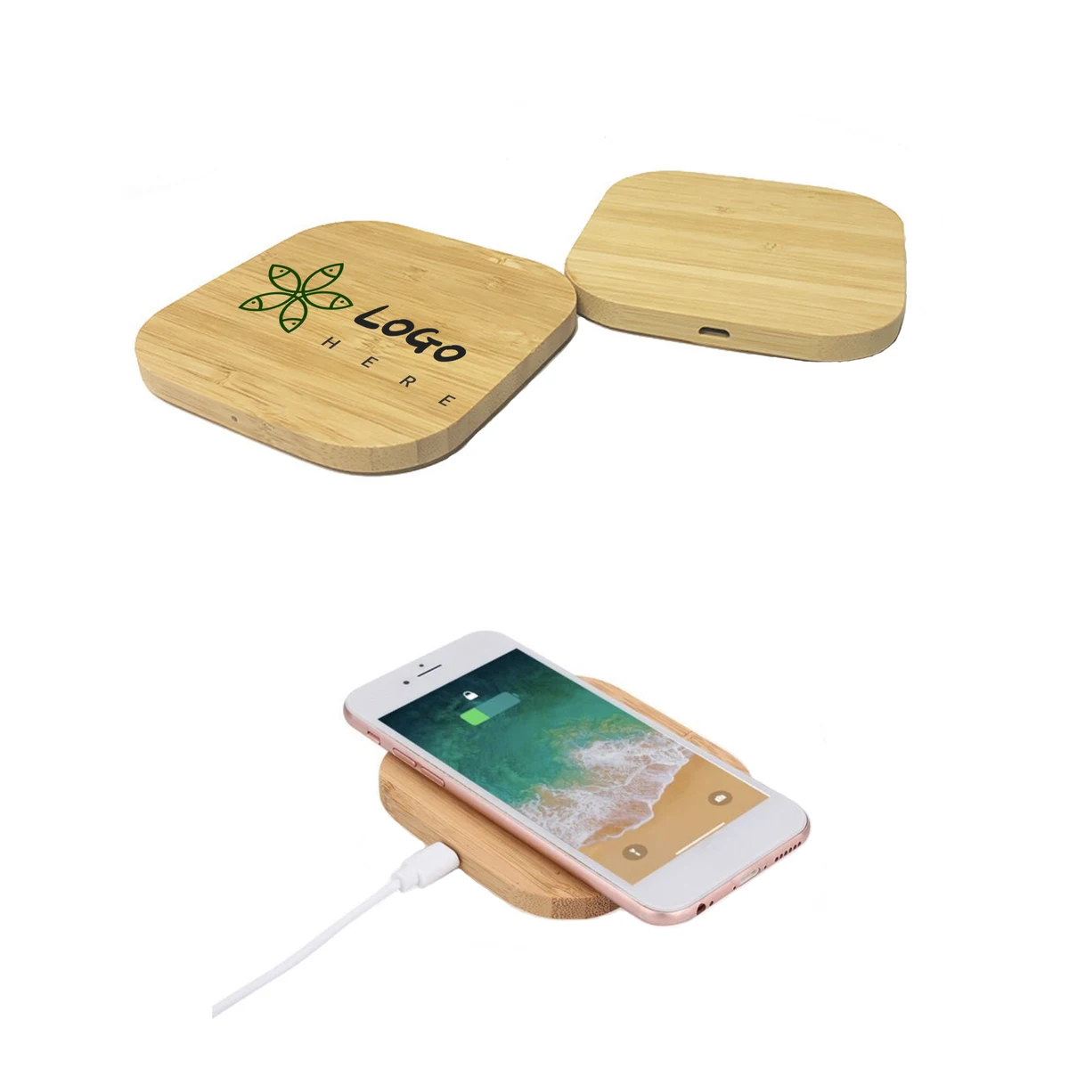 Bamboo Wood Wireless Charger 1