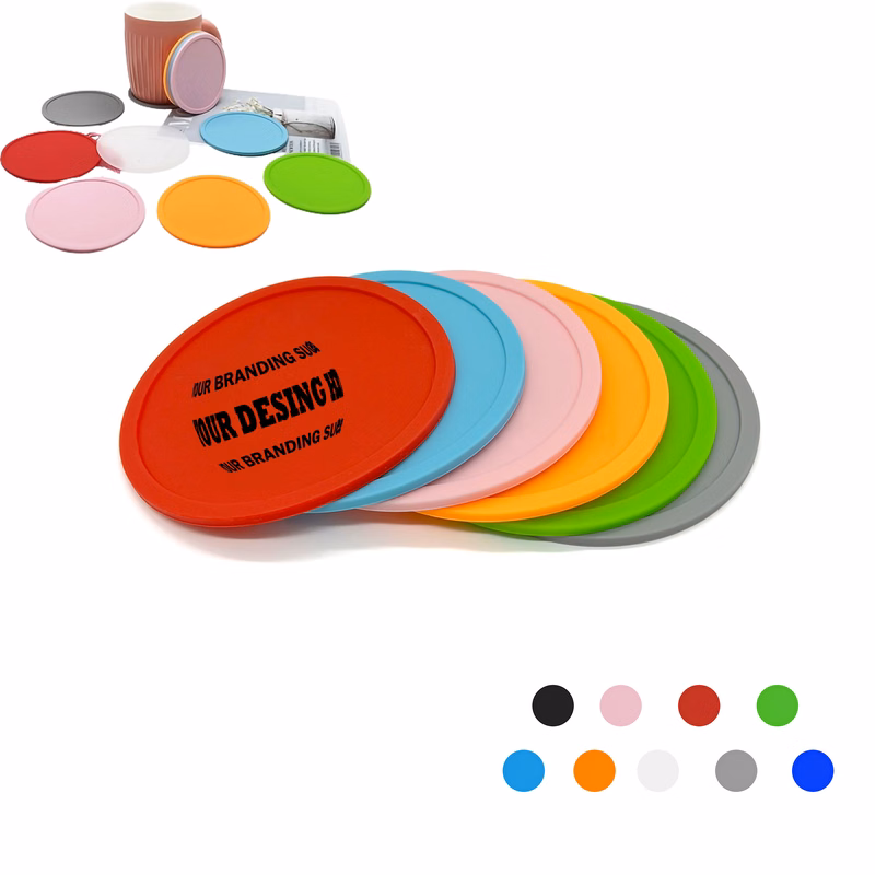 Custom Reusable Round Silicone Coasters
