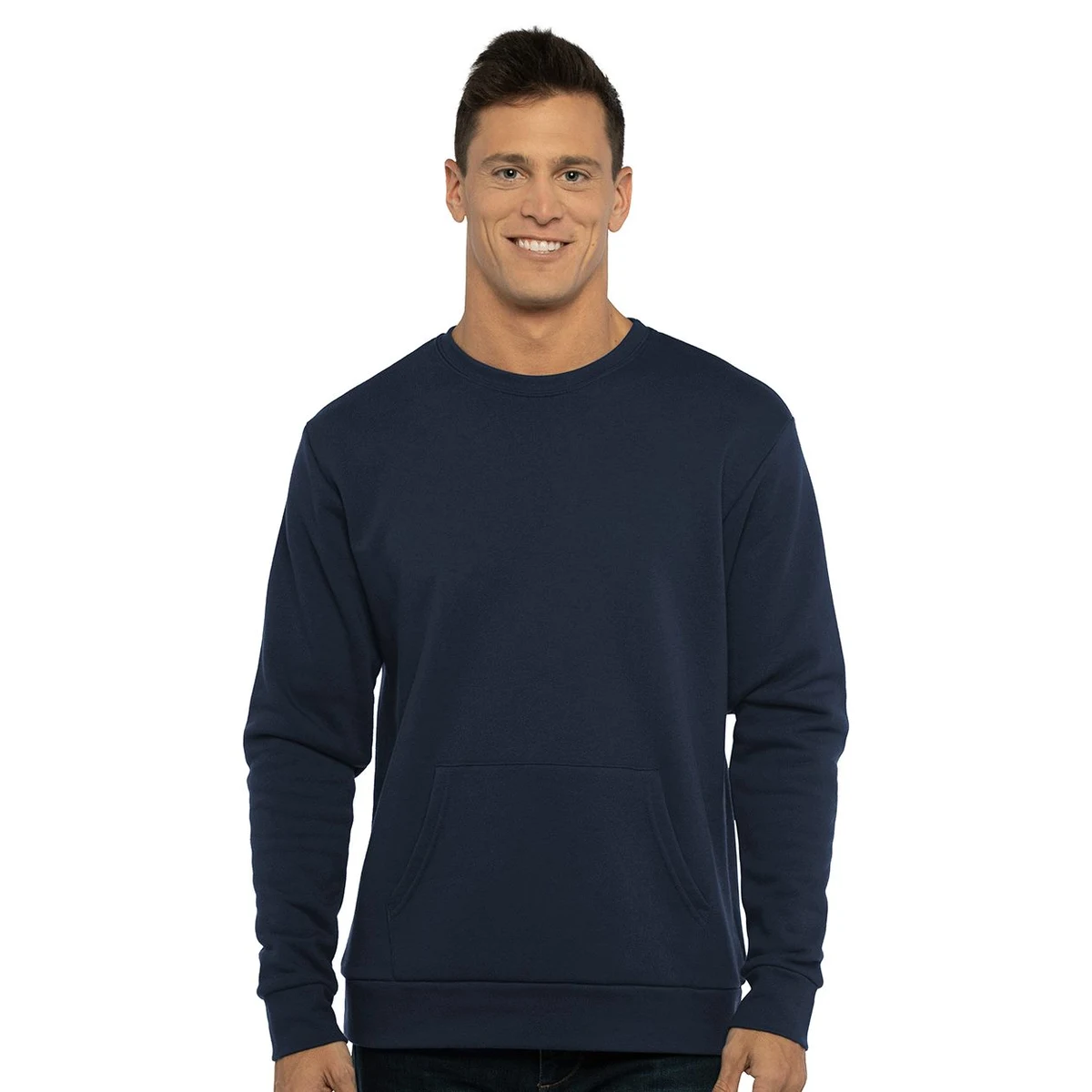Unisex Santa Barbara Pocket Crewneck Sweatshirt - 9001, custom hoodie or sweatshirt with logo imprint 1