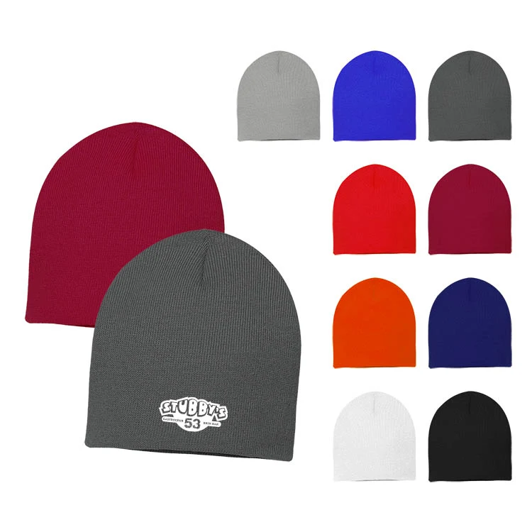 8" High Acrylic Beanie Cap 1