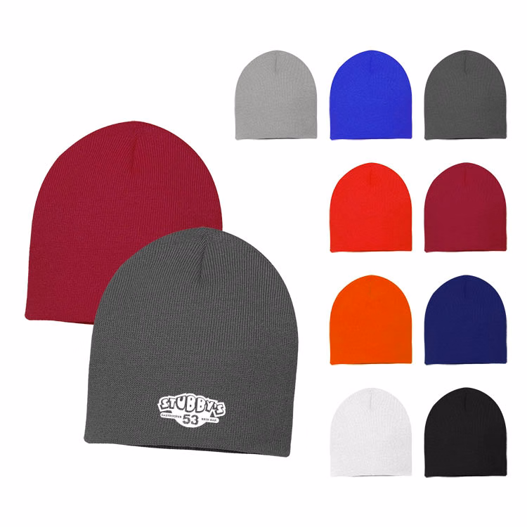 8" High Acrylic Beanie Cap