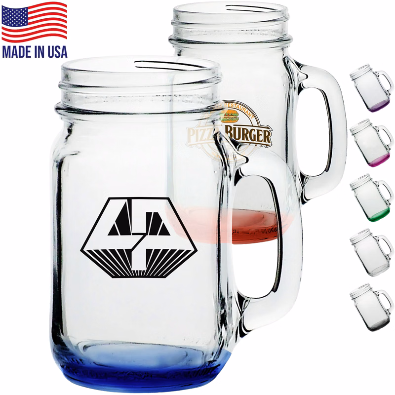16 oz. Mason Drinking Jars with Handles