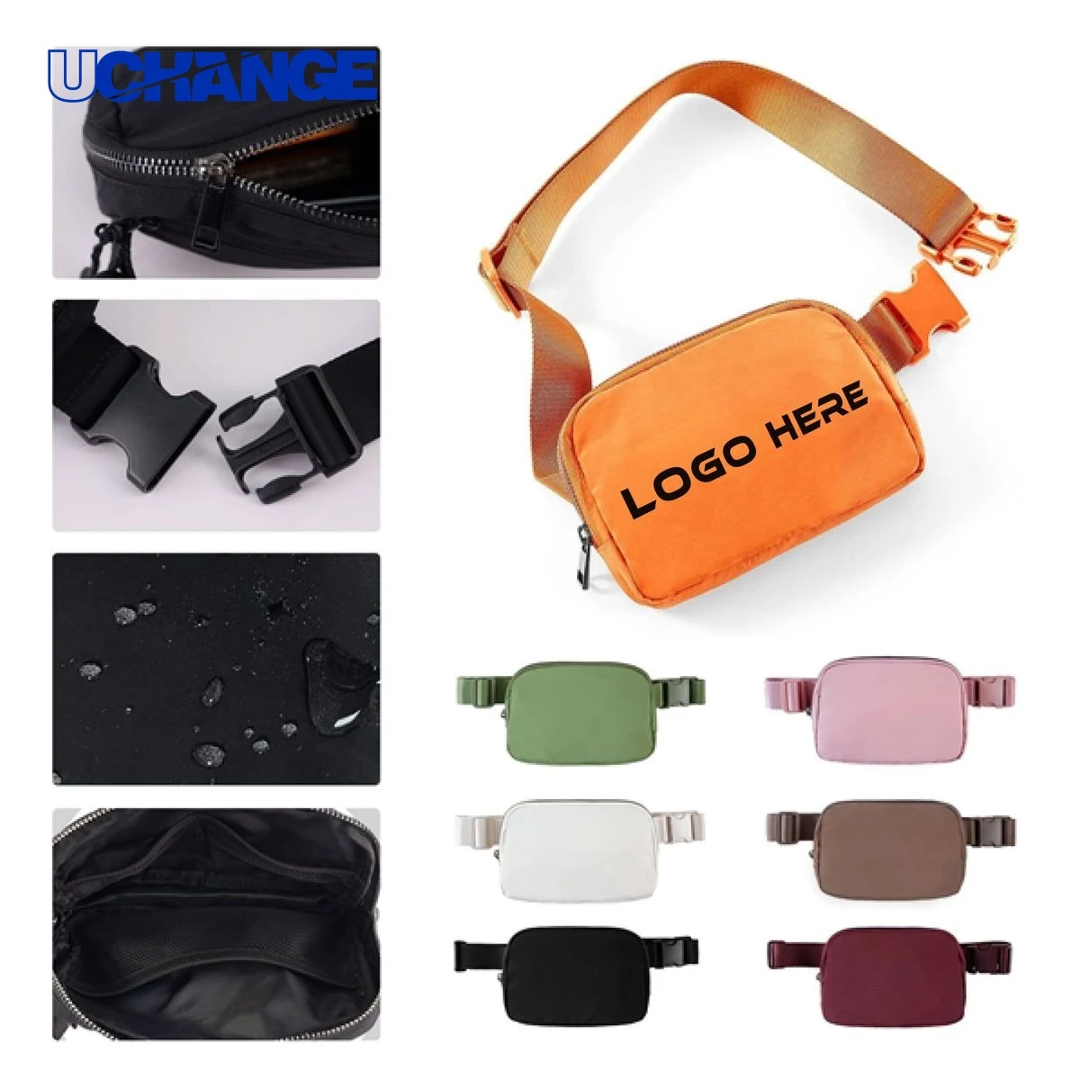 Waterproof Nylon Fanny Pack Organizer with Zipper 1