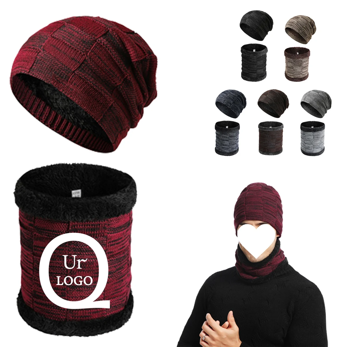 Scarf And Hat Two-Piece Set 1