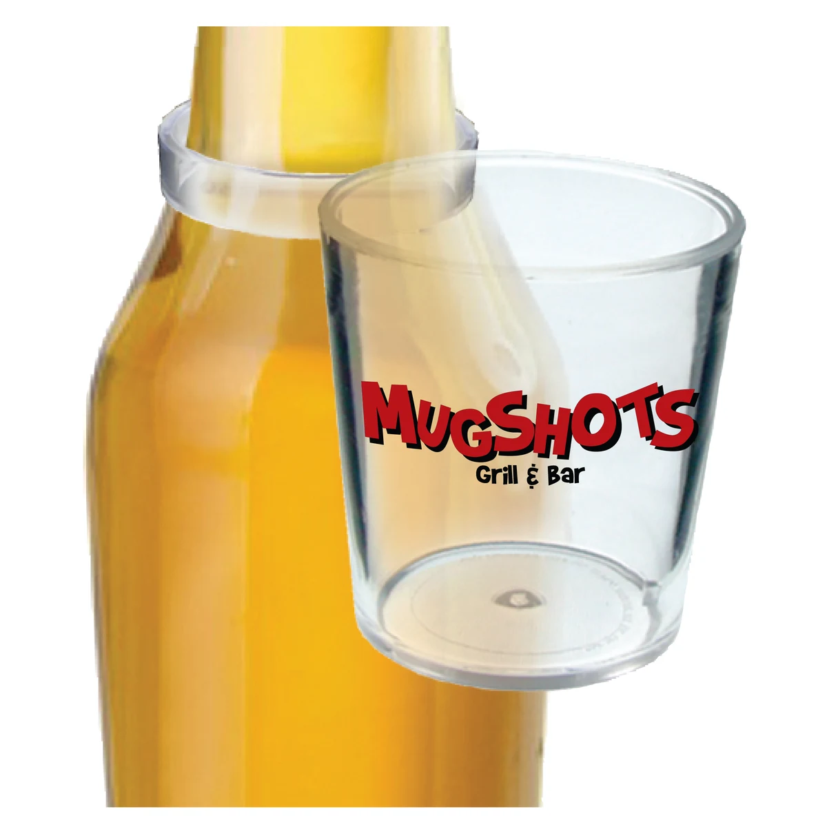 2oz Plastic Bottle Neck Sidecar Shot Glass 1