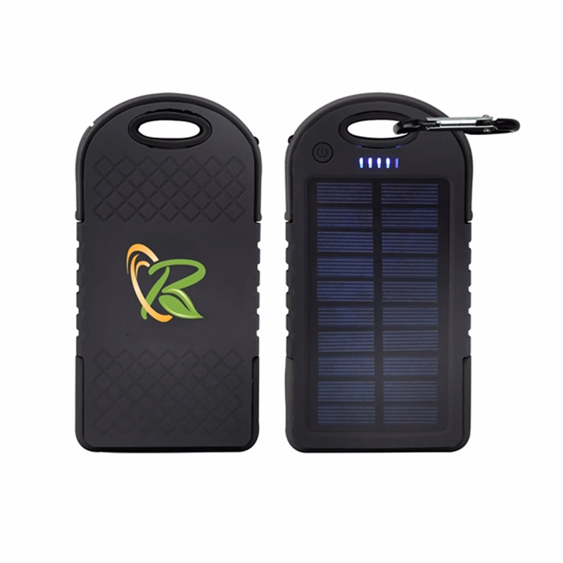 4000mAh Outdoor Solar Rechargeable Powerbank with Carabiner