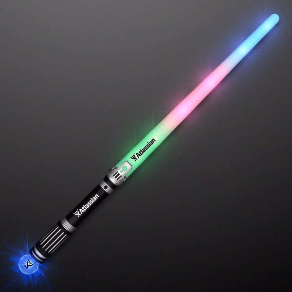 Short Saber Light Staff with Crystal Ball Handle