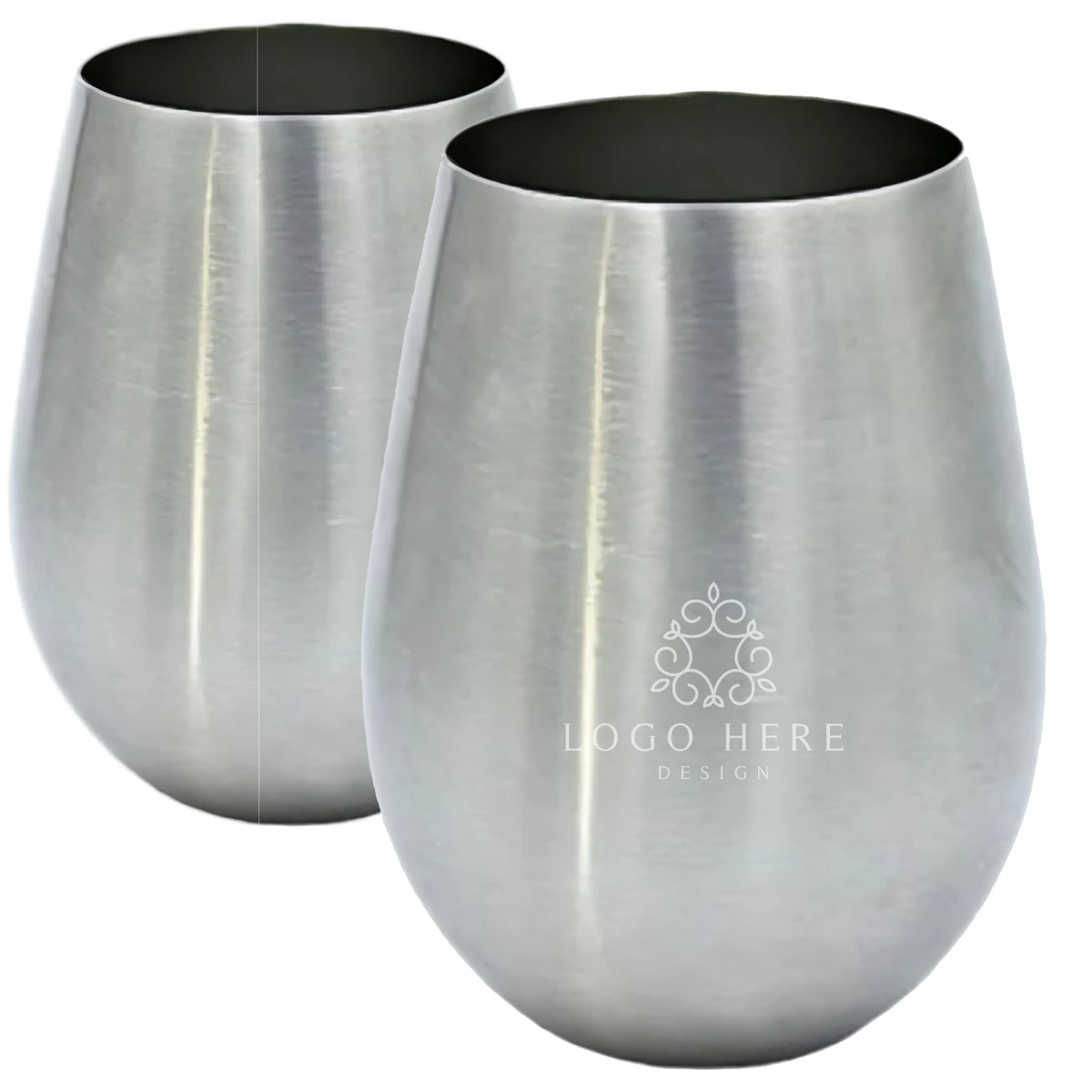 Egg Shaped 16oz Stainless Steel Stemless Wine Cup 1