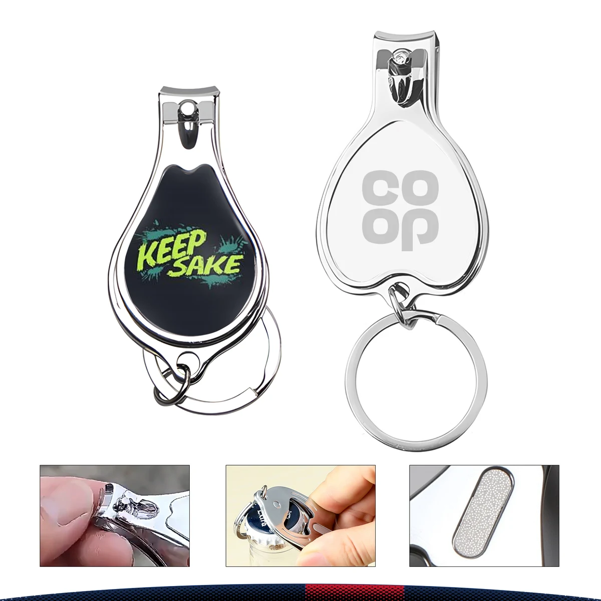 Retae 4in1 Carbon Steel Keychain Nail Clipper 1