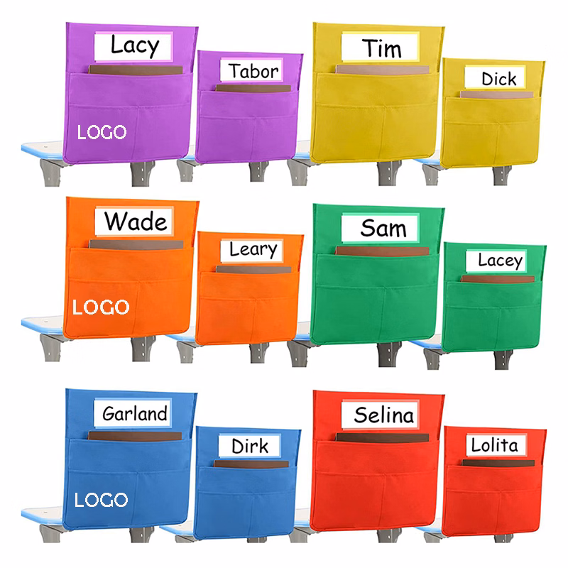 Classroom Chair Pocket Organizers W/ Name Tag
