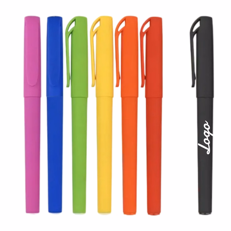 Colorful Rubberized Logo Imprintable Ballpoint Pens