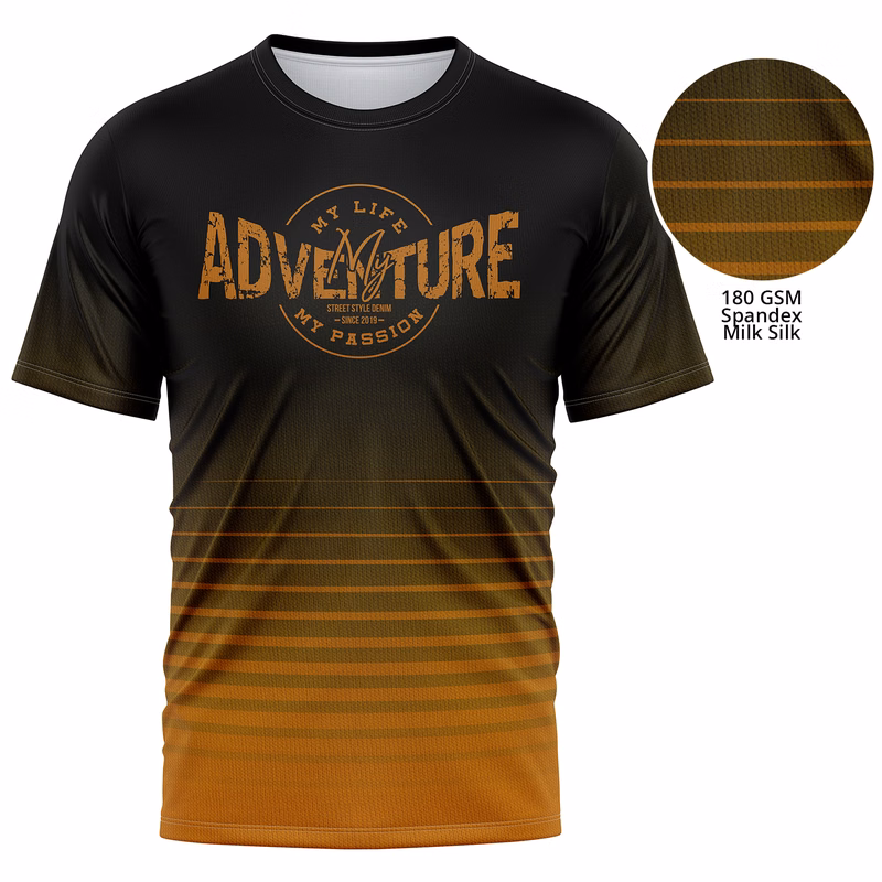 Unisex 180 GSM Spandex Milk Silk Sublimation Performance T-shirt