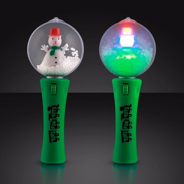 LED Spinning Snowman Light Wand