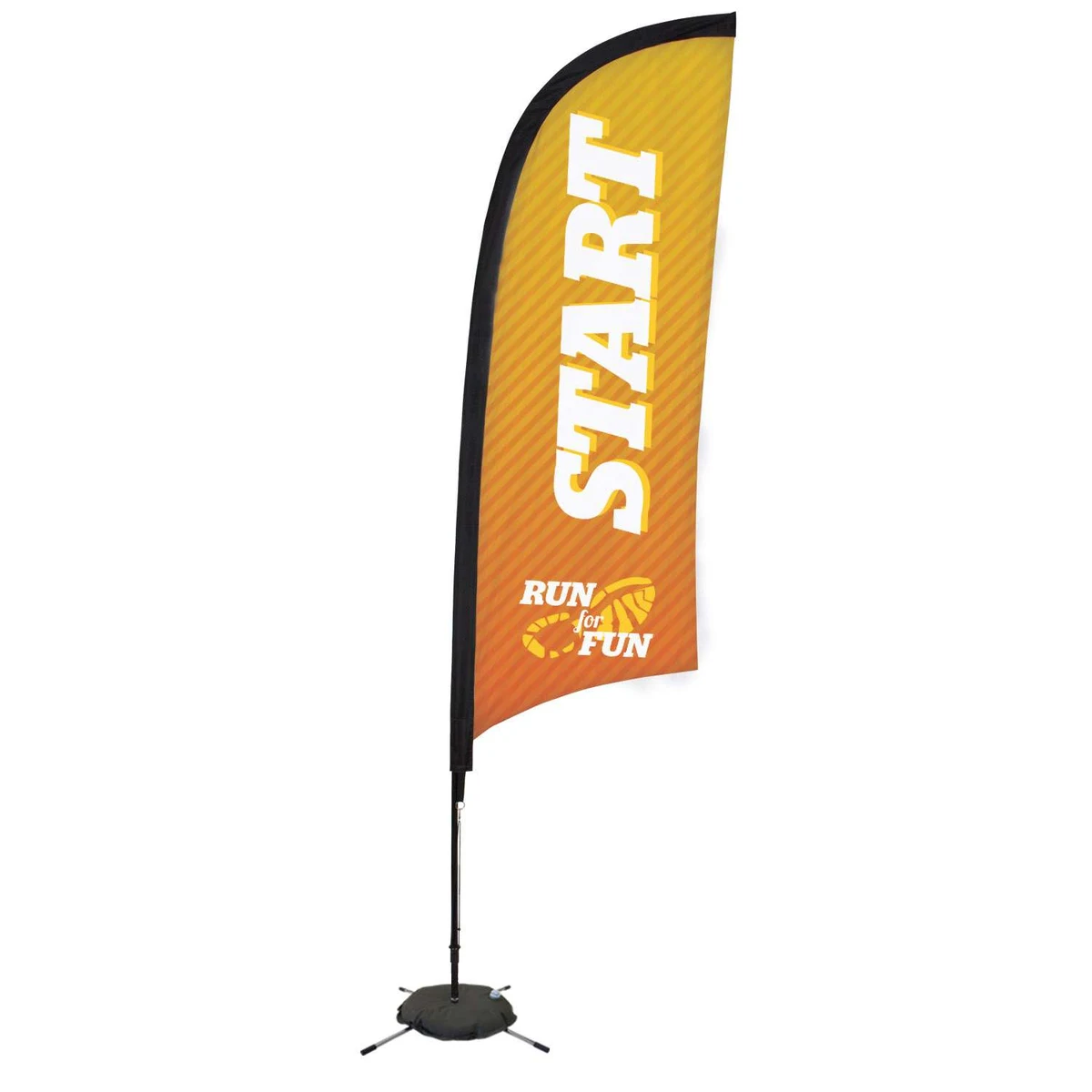 9' Premium Razor Sail Sign Kit (Single-Sided with Scissor Base) 1