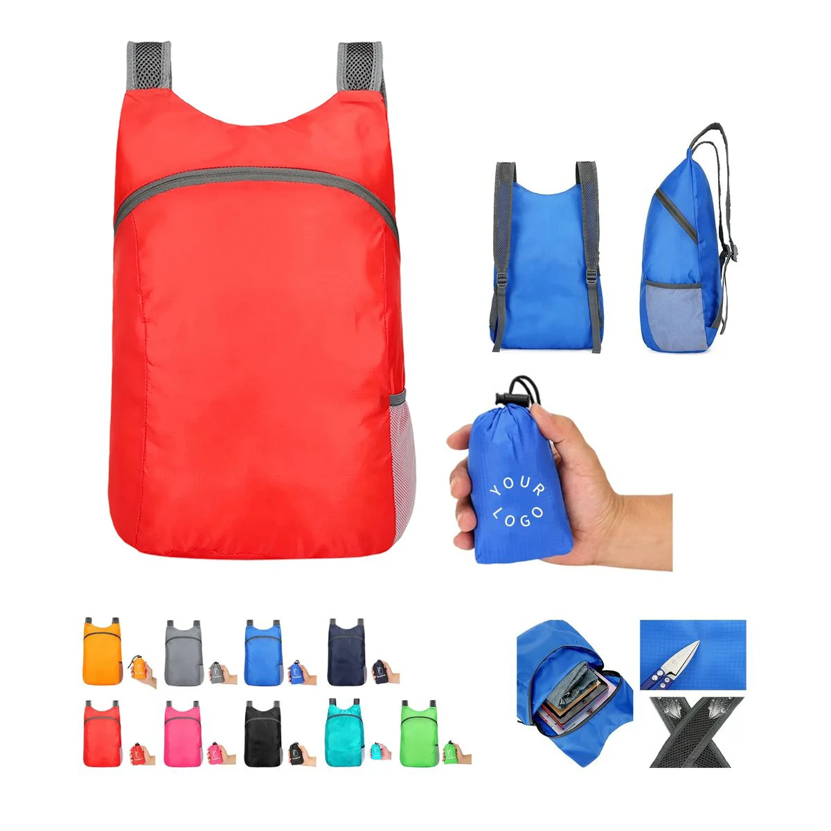Polyester Packable Carry Backpack 1