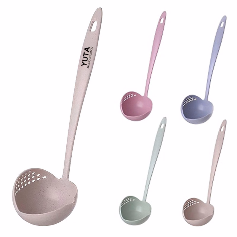 Heat-Resistant Hanging 2-In-1 Kitchen Ladle W/ Strainer