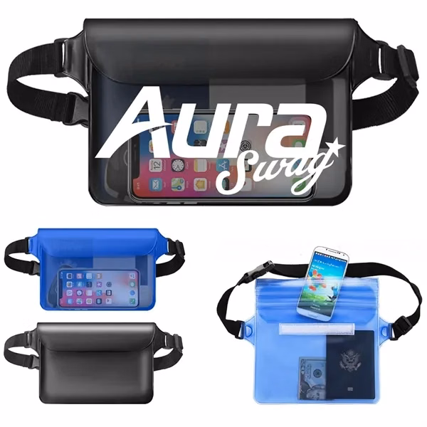 Custom Waterproof PVC Waist Bag with Triple Seal — Water Sport Adventure Pouch