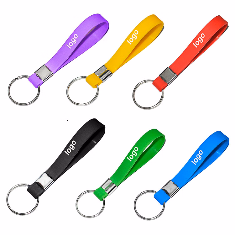 Silkscreen Silicone Keychain