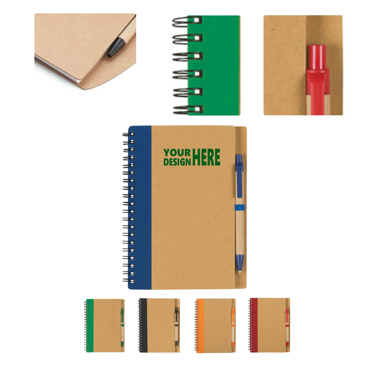 MOQ50 Personalized Spiral Notepad with Pen Set 1