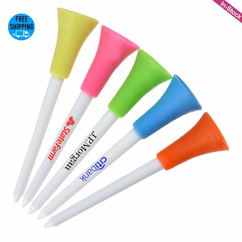 Rubber Cushion Top Plastic Golf Tees 3-1/4"