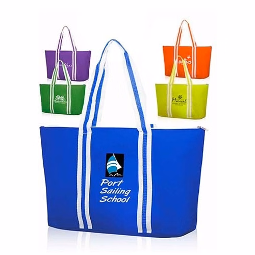 Striped Handle Sport Tote Bag - 19"W x 11"H