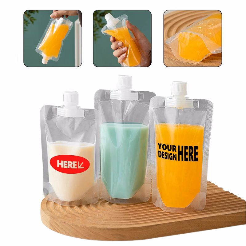 10oz Clear Stand Up Liquid Drinking Spout Bag
