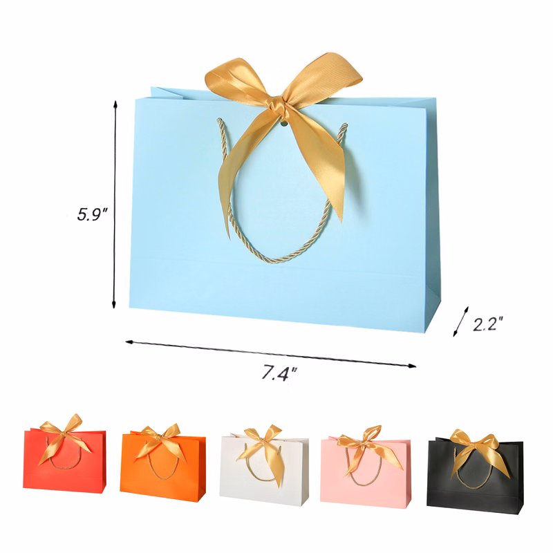 Gift Bags with Bow Ribbon