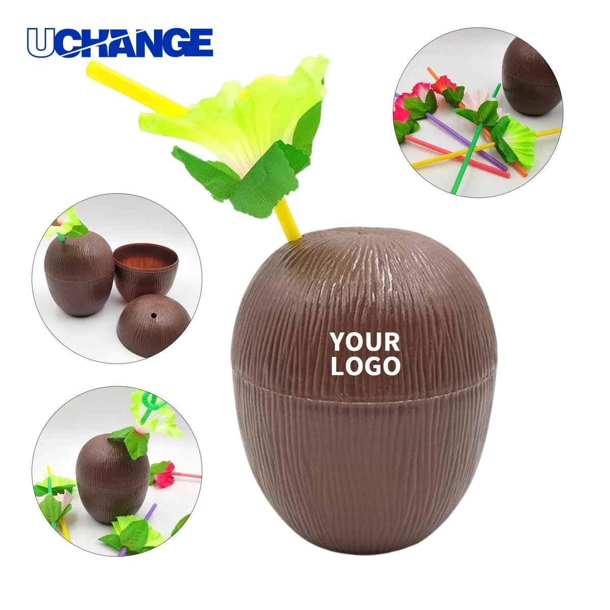 Coconut Cup PP Plastic with Twist Close Lid Design 1