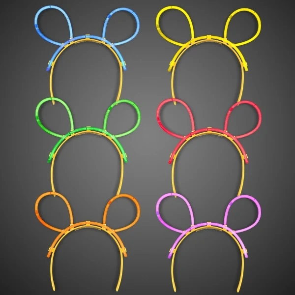 Glow Ears Headbands, Assorted Colors 1