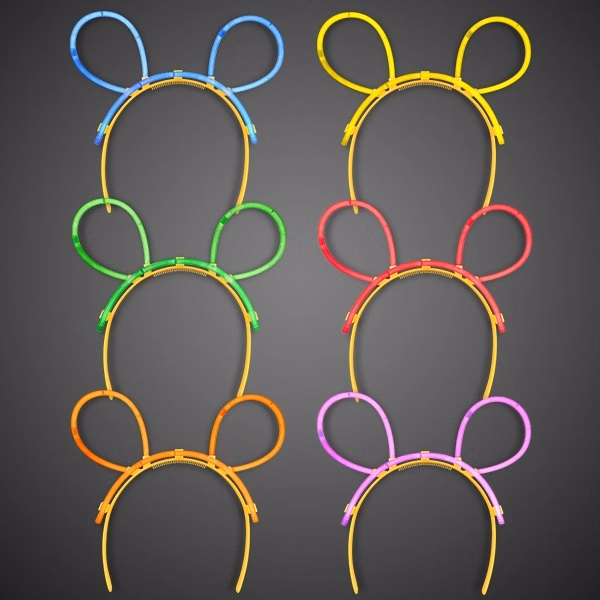 Glow Ears Headbands, Assorted Colors