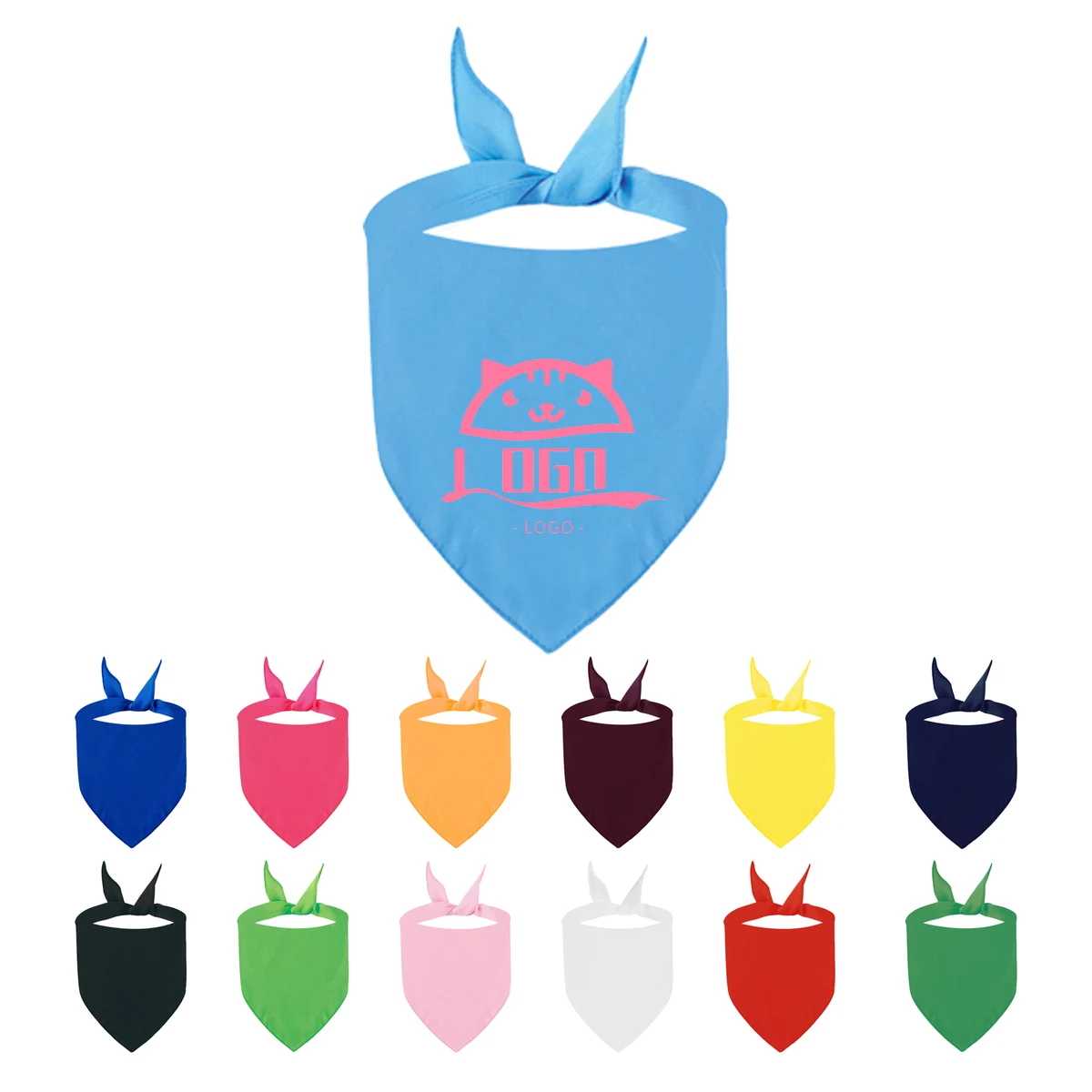 MOQ 20 Polyester Pet Triangle Scarves 1