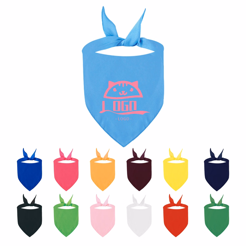 MOQ 20 Polyester Pet Triangle Scarves