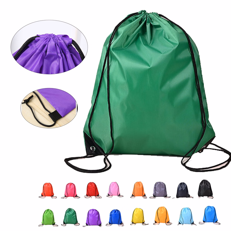 210D Polyester Drawstring Pocket Backpack