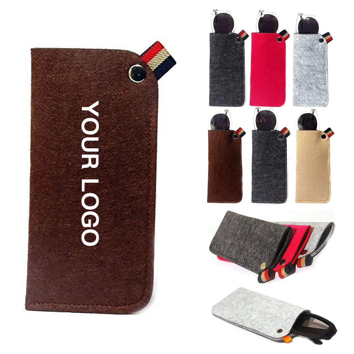 Portable Felt Sunglass Sleeve with Soft Interior 1