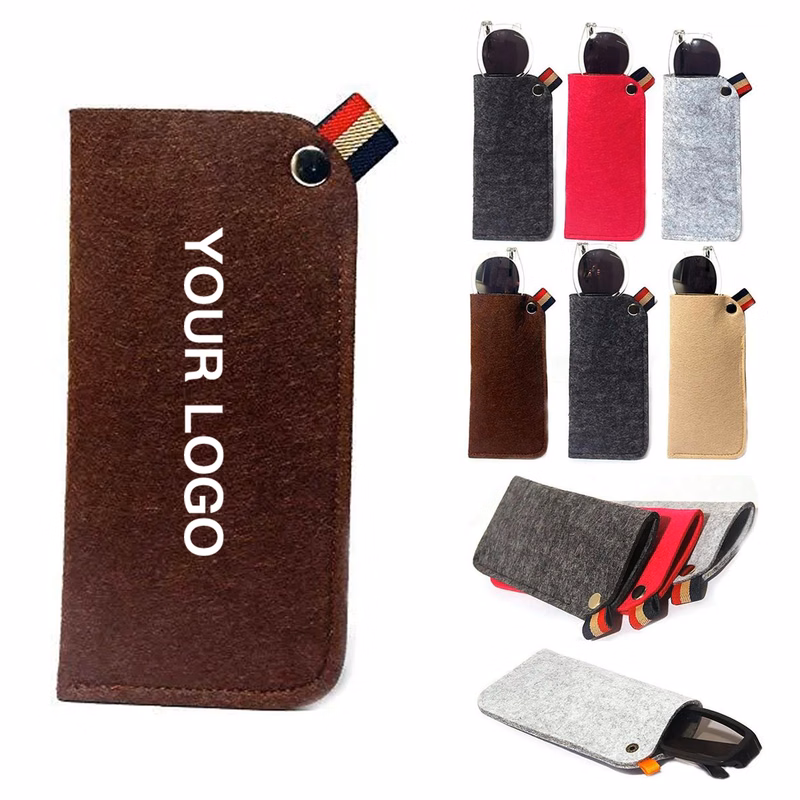 Portable Felt Sunglass Sleeve with Soft Interior