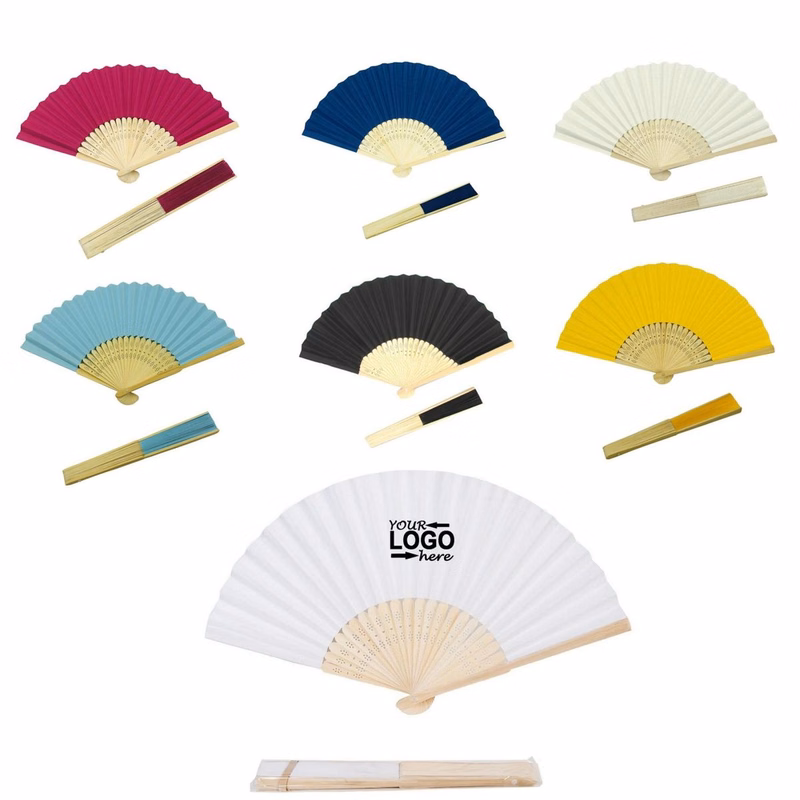 13" Full Color Printed Bamboo Folding Hand Fan