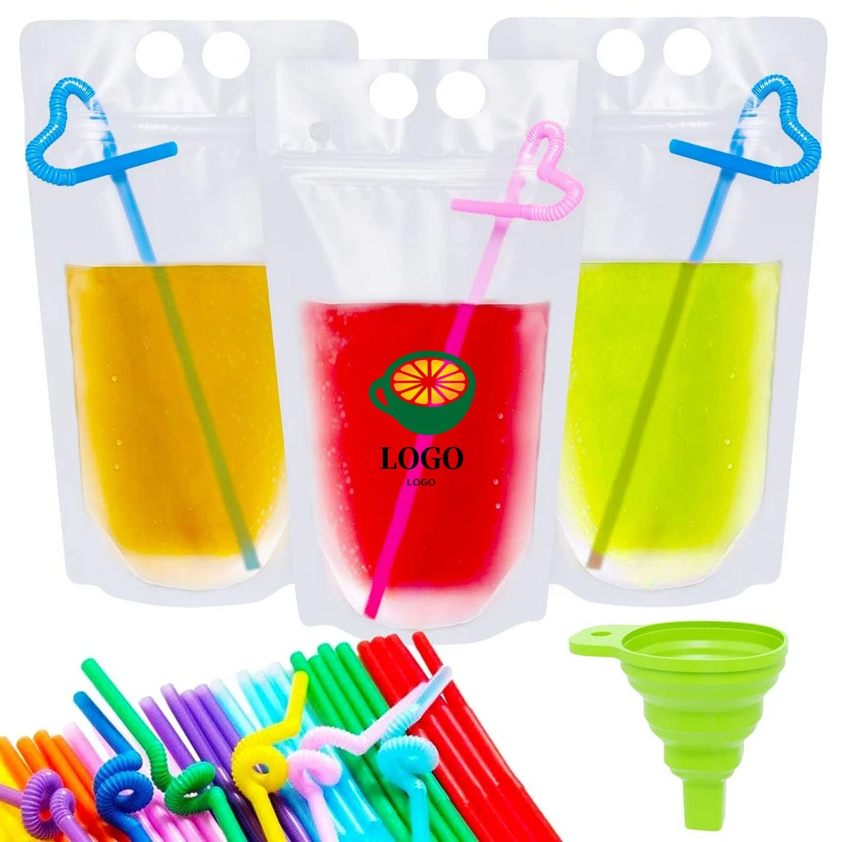 Reusable Drink Pouches Clear Drink Bags 1