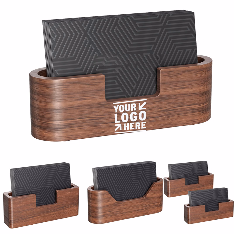 Wood Business Card Holders for Desk
