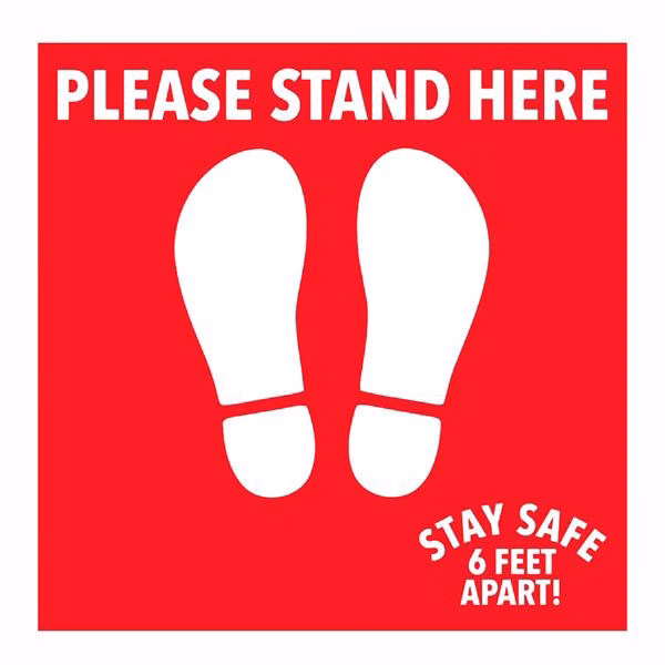 Square Shape Stay Safe Floor Direction Tape