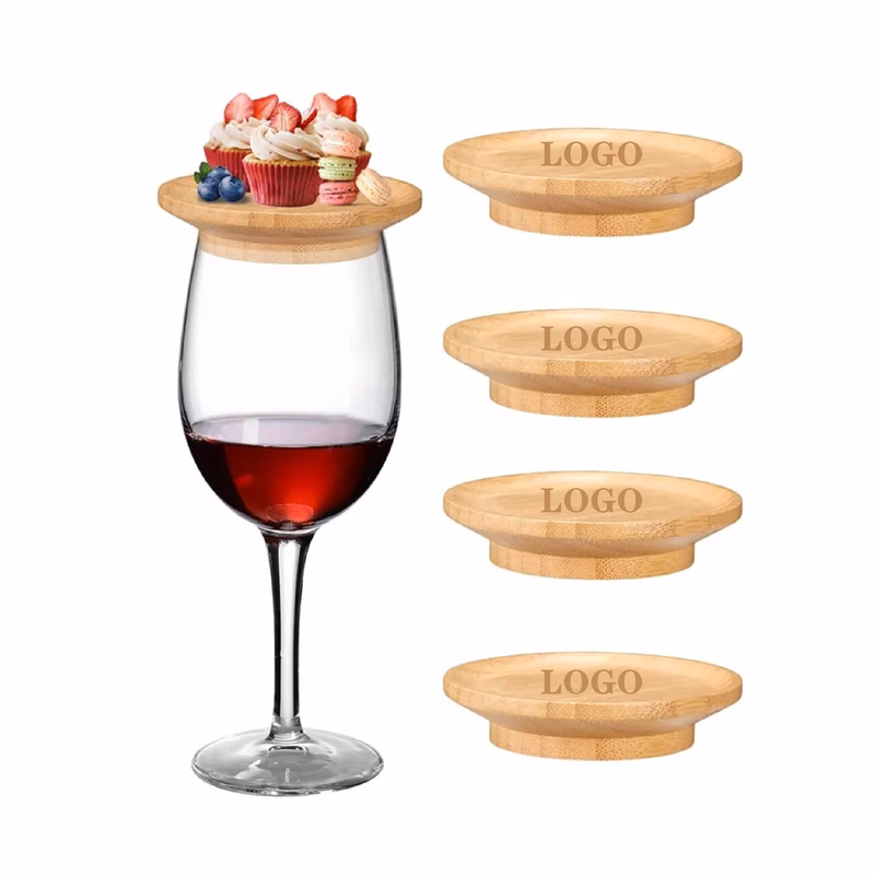 MOQ 10 pcs Bamboo Wine Glass Cover