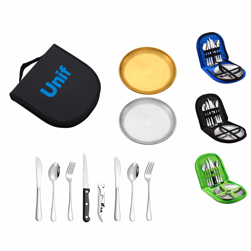 Stainless Steel Travel Utensils with Oxford Fabric Bag