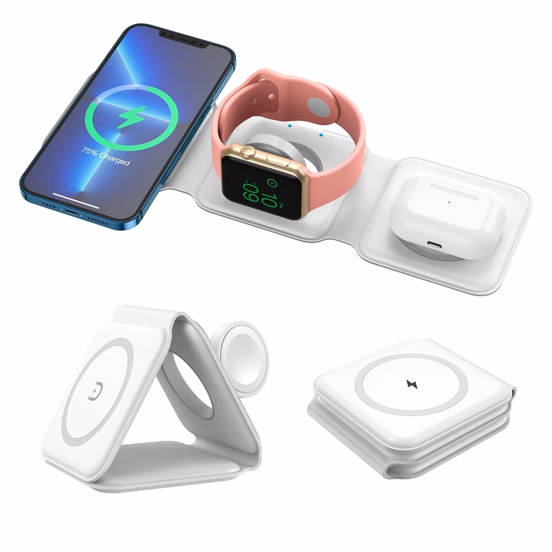 Fast Wireless Charging Station for iPhone, iWatch, AirPods