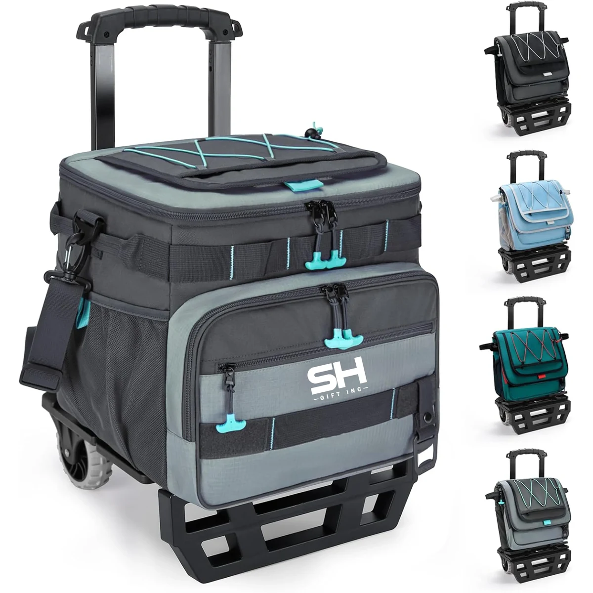Collapsible Cooler Trolley Bag with Wheels 1