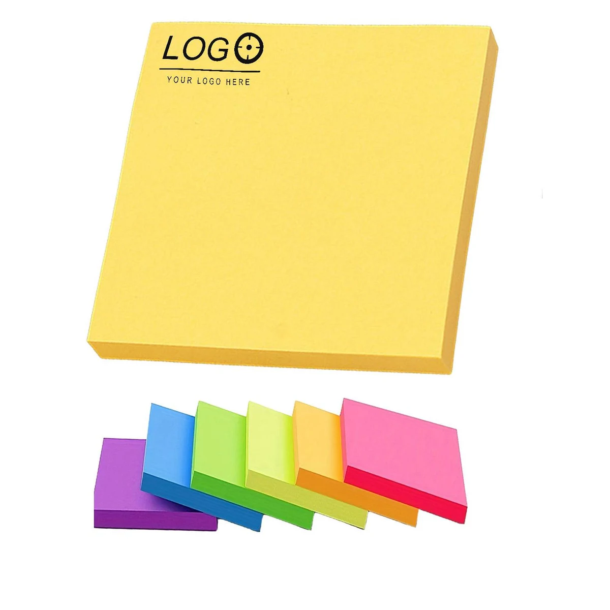 Fluorescent Adhesive Square Notepads 1